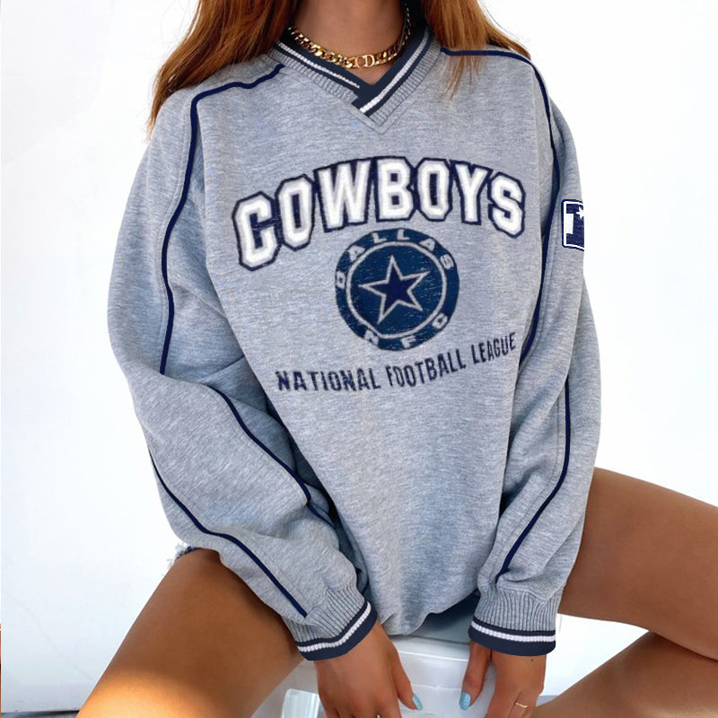 Dallas Cowboys V-neck Pullover Sweatshirt