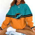 Miami Dolphins V-neck Pullover Sweatshirt