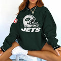 New York Jets V-neck Pullover Sweatshirt