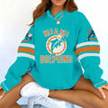 Miami Dolphins V-neck Pullover Sweatshirt