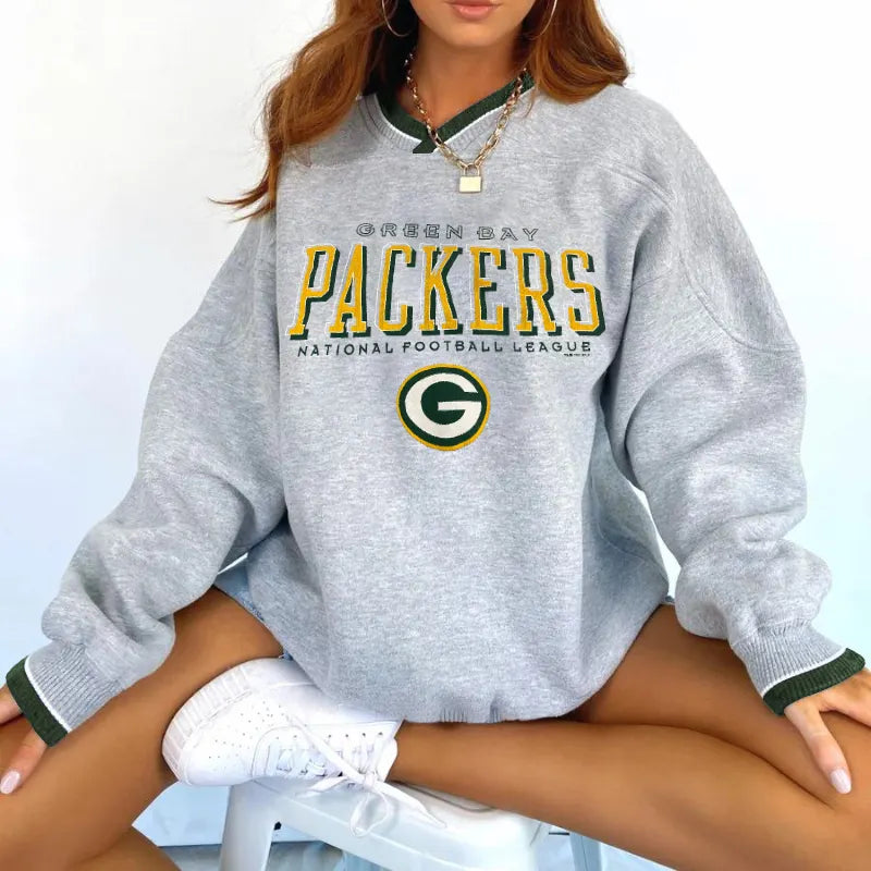 Green Bay Packers V-neck Pullover Sweatshirt