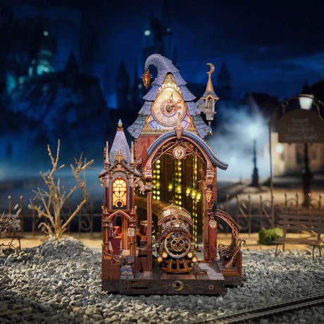 Magic Platform DIY Book Nook Kit – Light-Up Wooden Puzzle for Book Lovers