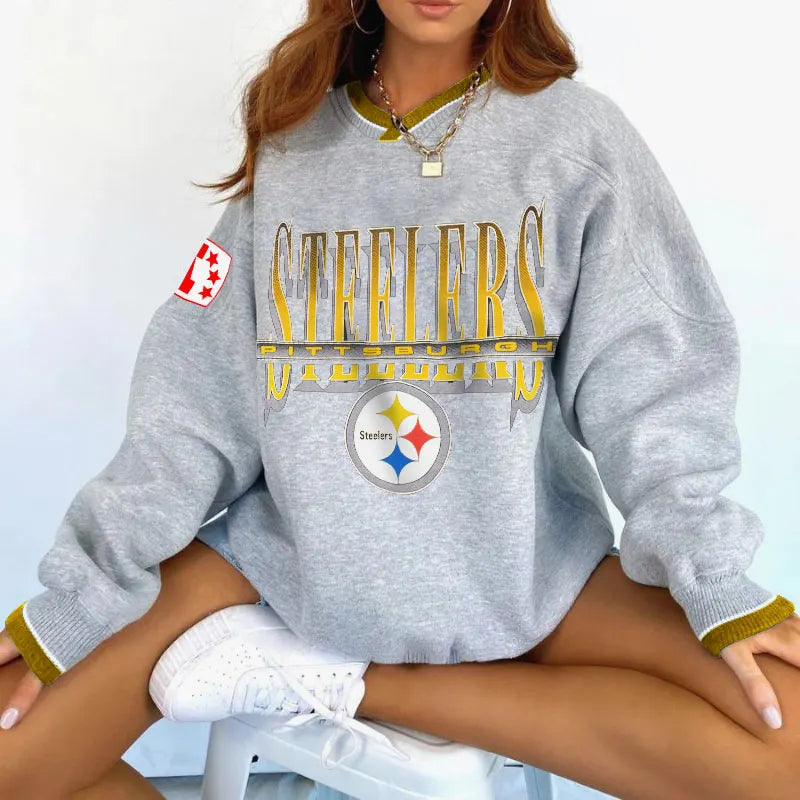 Pittsburgh Steelers V-neck Pullover Sweatshirt