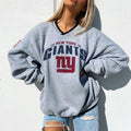 New York Giants V-neck Pullover Sweatshirt