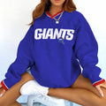 New York Giants V-neck Pullover Sweatshirt