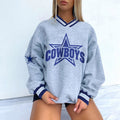 Dallas Cowboys V-neck Pullover Sweatshirt