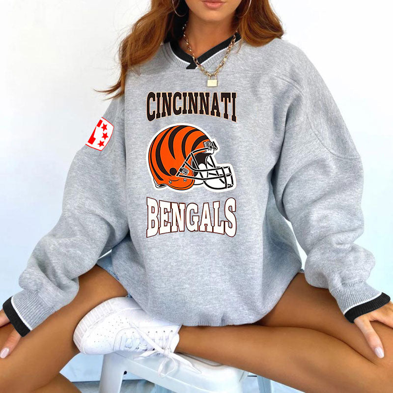 Cincinnati Bengals V-neck Pullover Sweatshirt