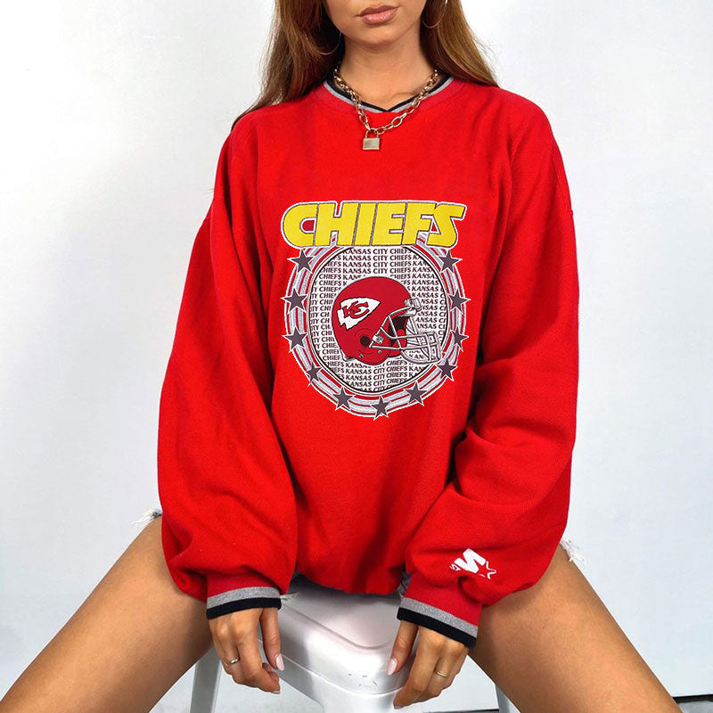 Kansas City Chiefs V-neck Pullover Sweatshirt