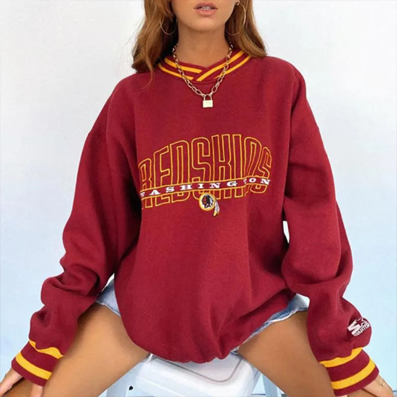 Washington Commanders V-neck Pullover Sweatshirt