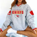 Kansas City Chiefs V-neck Pullover Sweatshirt