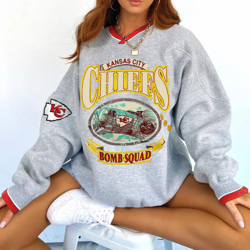 Kansas City Chiefs V-neck Pullover Sweatshirt