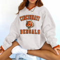 Cincinnati Bengals V-neck Pullover Sweatshirt