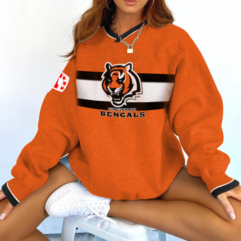 Cincinnati Bengals V-neck Pullover Sweatshirt