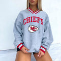 Kansas City Chiefs V-neck Pullover Sweatshirt