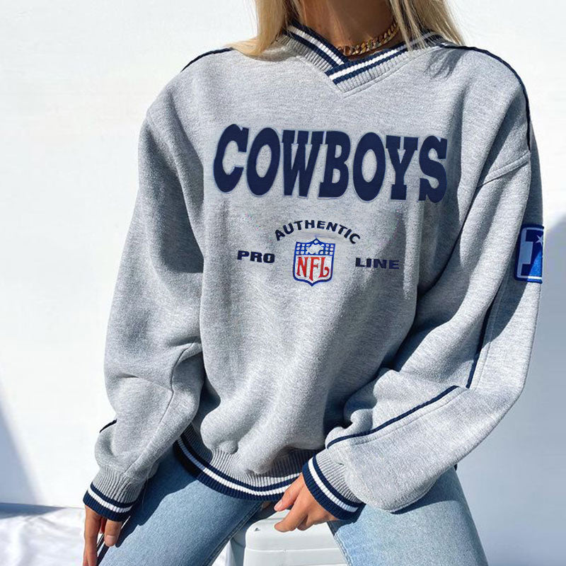 Dallas Cowboys V-neck Pullover Sweatshirt