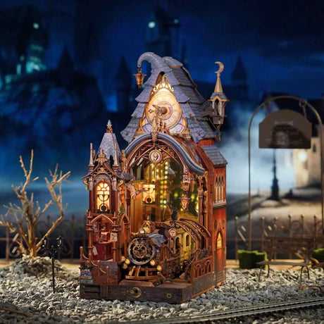 Magic Platform DIY Book Nook Kit – Light-Up Wooden Puzzle for Book Lovers