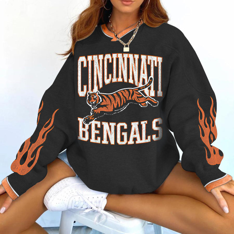 Cincinnati Bengals V-neck Pullover Sweatshirt