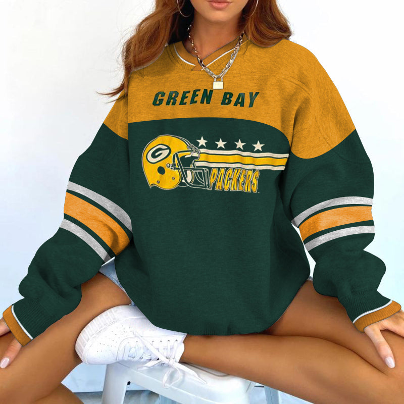 Green Bay Packers V-neck Pullover Sweatshirt