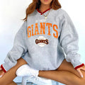 New York Giants V-neck Pullover Sweatshirt
