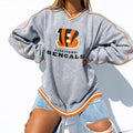 Cincinnati Bengals V-neck Pullover Sweatshirt