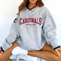 Arizona Cardinals V-neck Pullover Sweatshirt