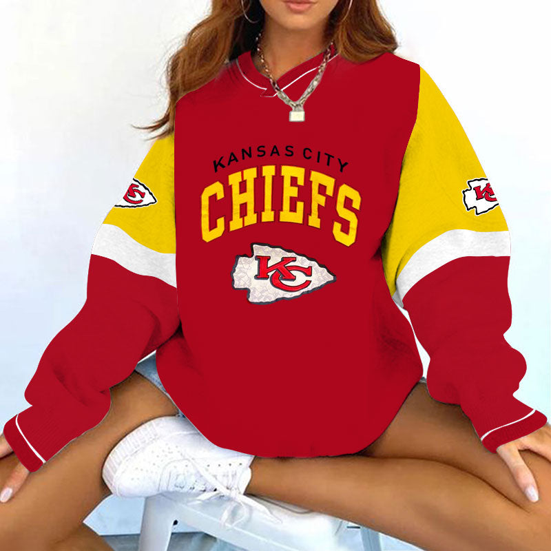 Kansas City Chiefs V-neck Pullover Sweatshirt