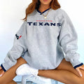 Houston Texans V-neck Pullover Sweatshirt