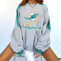 Miami Dolphins V-neck Pullover Sweatshirt