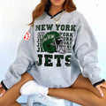 New York Jets V-neck Pullover Sweatshirt