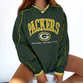 Green Bay Packers V-neck Pullover Sweatshirt