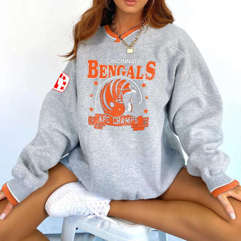 Cincinnati Bengals V-neck Pullover Sweatshirt