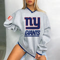 New York Giants V-neck Pullover Sweatshirt