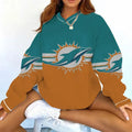 Miami Dolphins V-neck Pullover Sweatshirt