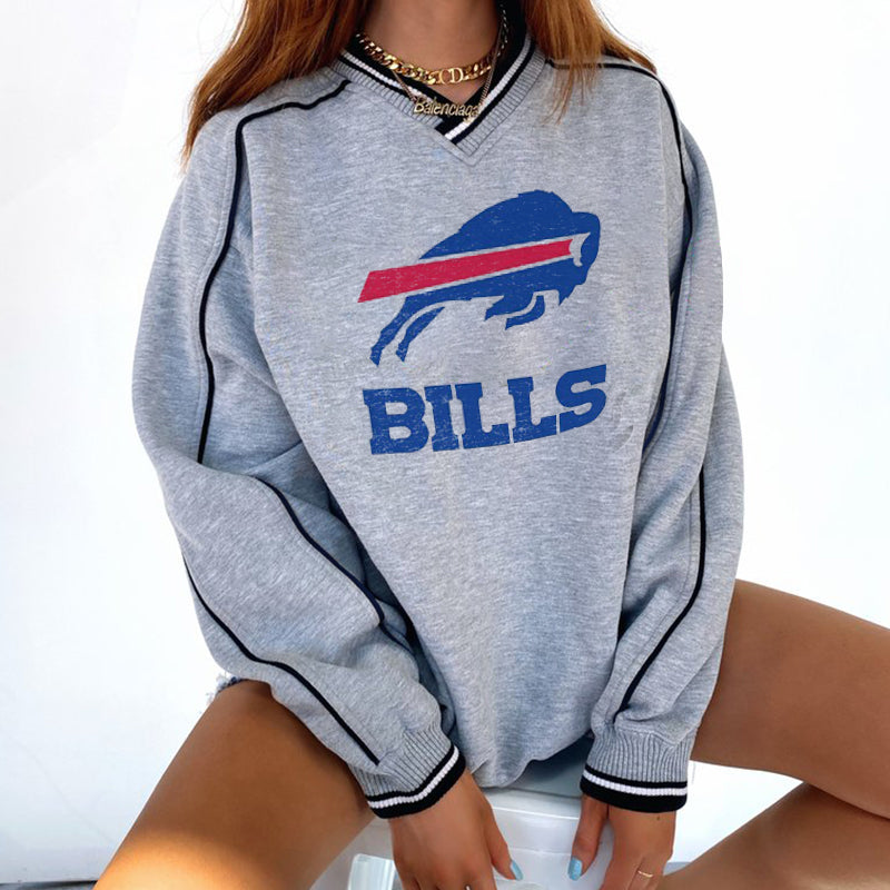 Buffalo Bills V-neck Pullover Sweatshirt