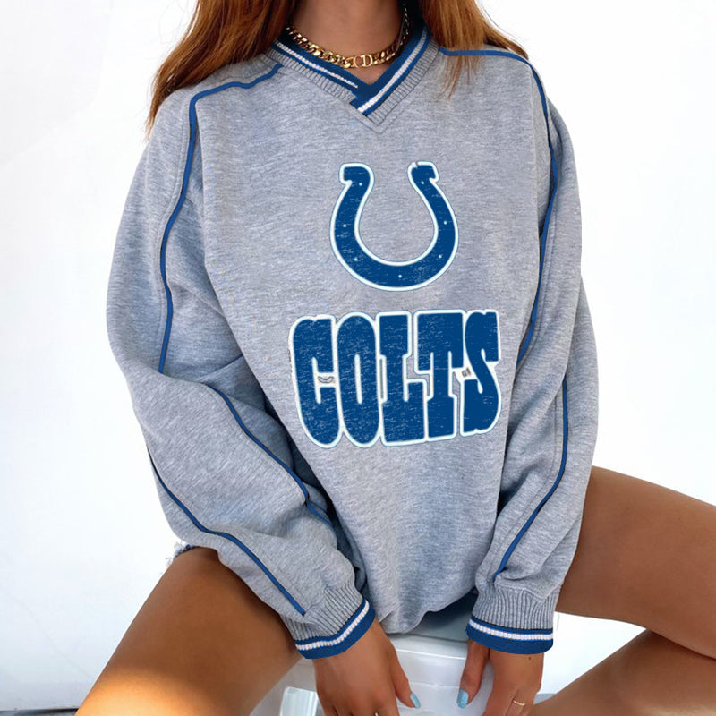Indianapolis Colts V-neck Pullover Sweatshirt