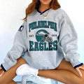 Philadelphia Eagles V-neck Pullover Sweatshirt