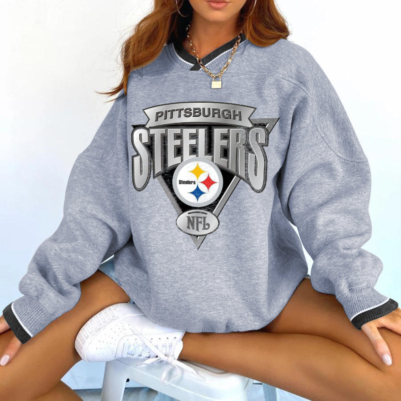 Pittsburgh Steelers V-neck Pullover Sweatshirt