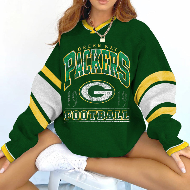 Green Bay Packers V-neck Pullover Sweatshirt