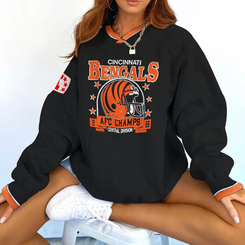 Cincinnati Bengals V-neck Pullover Sweatshirt
