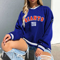 New York Giants V-neck Pullover Sweatshirt