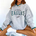 Philadelphia Eagles V-neck Pullover Sweatshirt