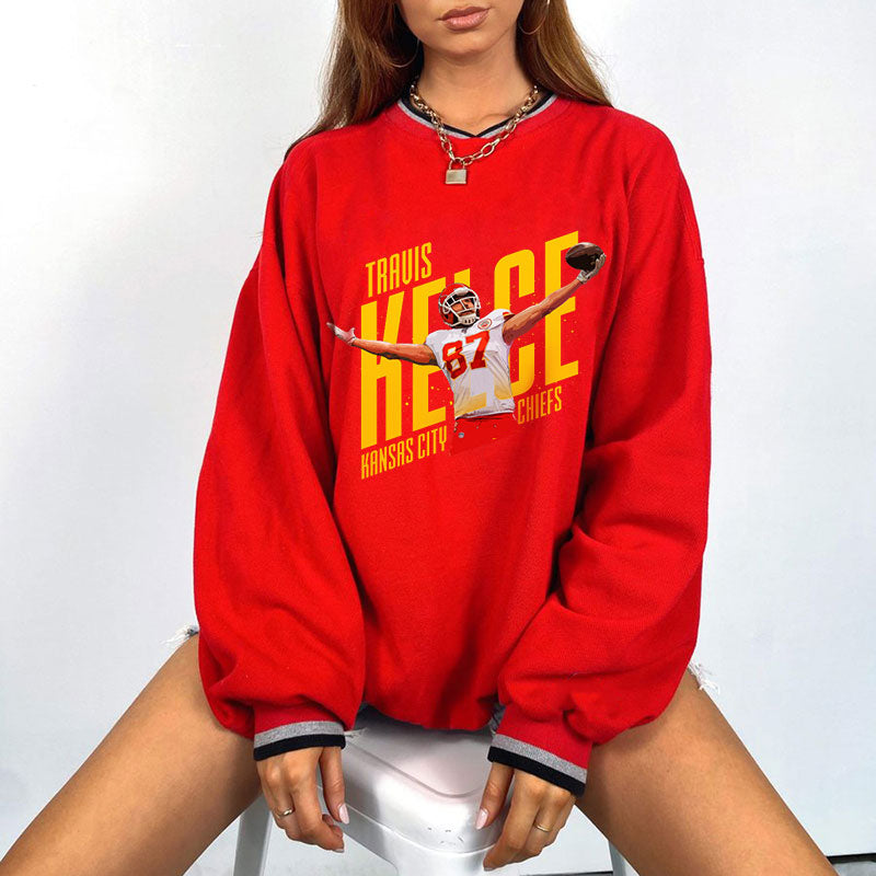 Kansas City Chiefs V-neck Pullover Sweatshirt