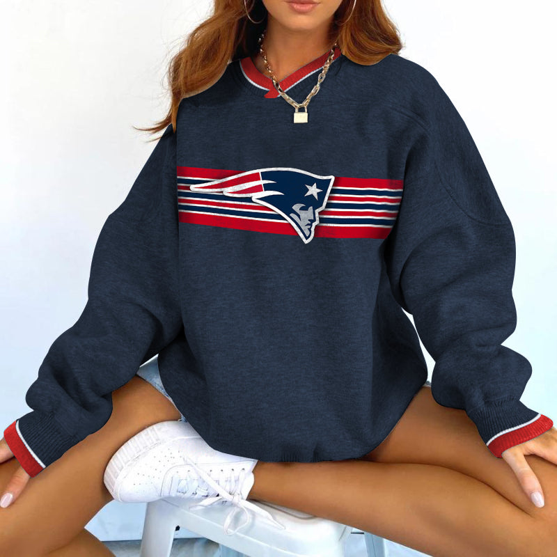 New England Patriots V-neck Pullover Sweatshirt