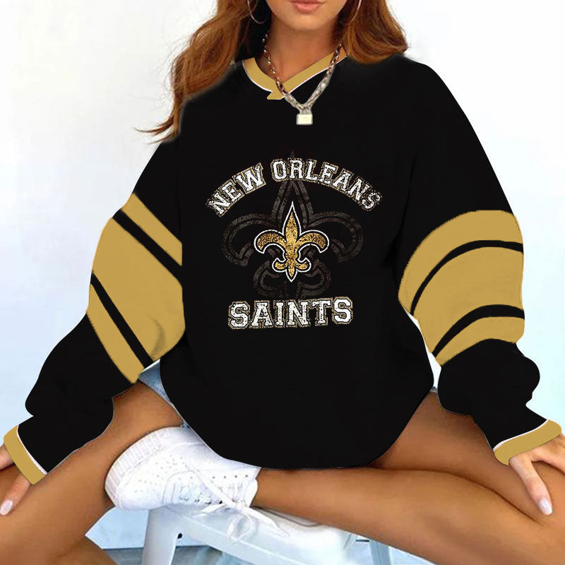 New Orleans Saints V-neck Pullover Sweatshirt