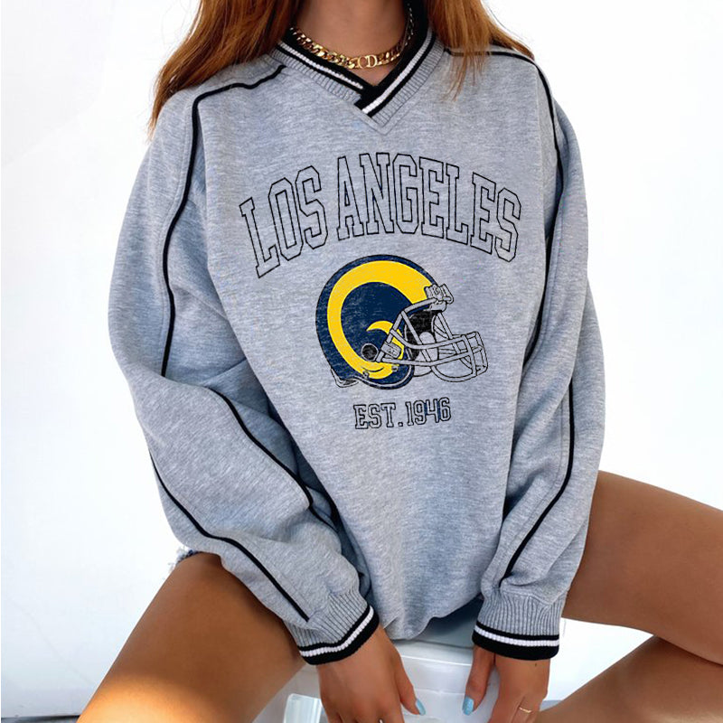 Los Angeles Rams V-neck Pullover Sweatshirt