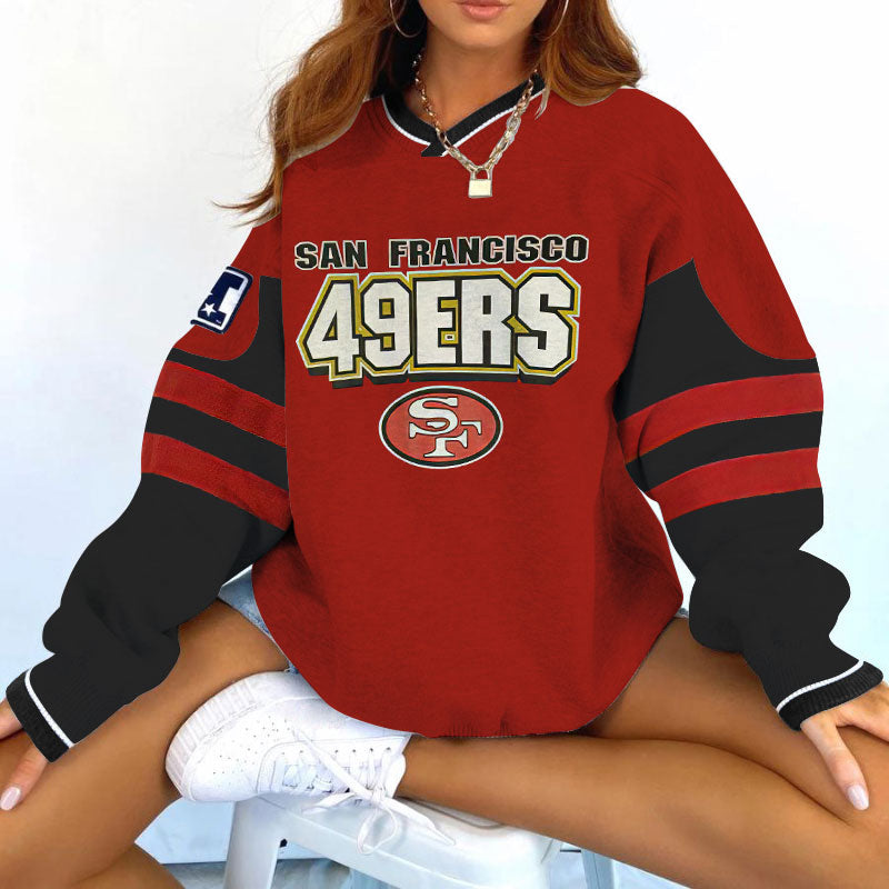 San Francisco 49ers V-neck Pullover Sweatshirt
