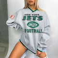 New York Jets V-neck Pullover Sweatshirt