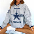 Dallas Cowboys V-neck Pullover Sweatshirt