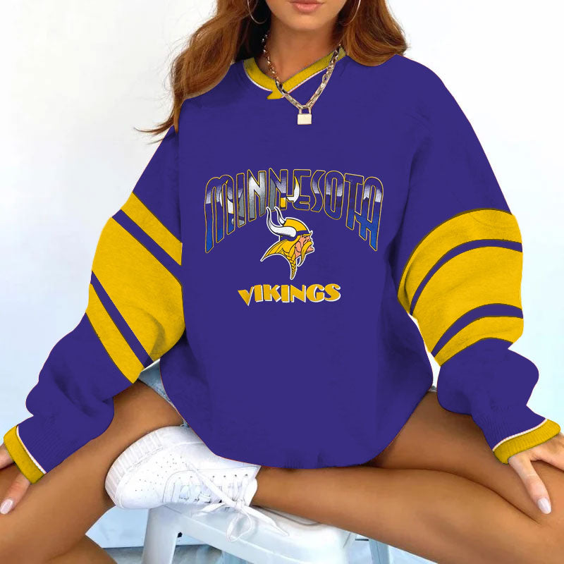 Minnesota Vikings V-neck Pullover Sweatshirt