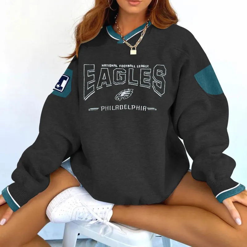 Philadelphia Eagles V-neck Pullover Sweatshirt